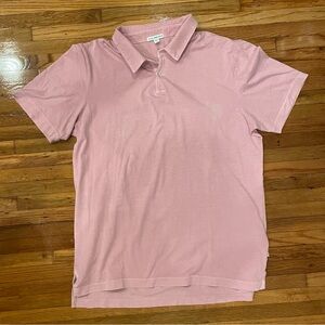 James Perse Pink Polo Shirt Classic Style